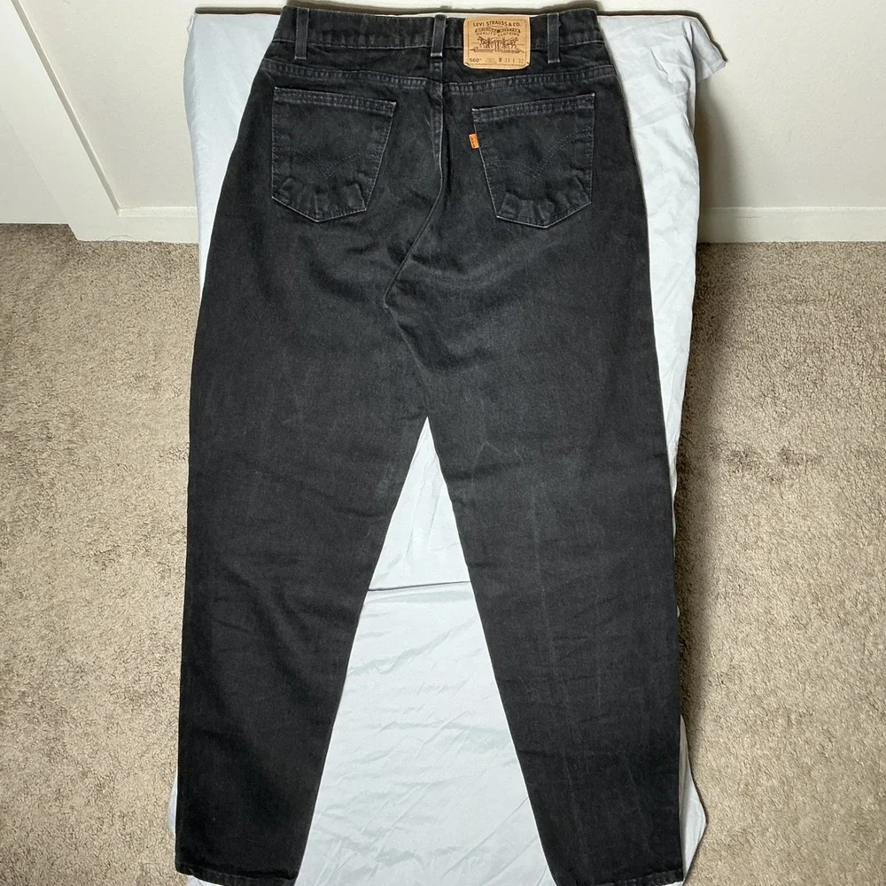 Levi's 560 Jeans Mens 33x32 Black Orange Tab Loose Fit Tapered‎ Made USA Vintage